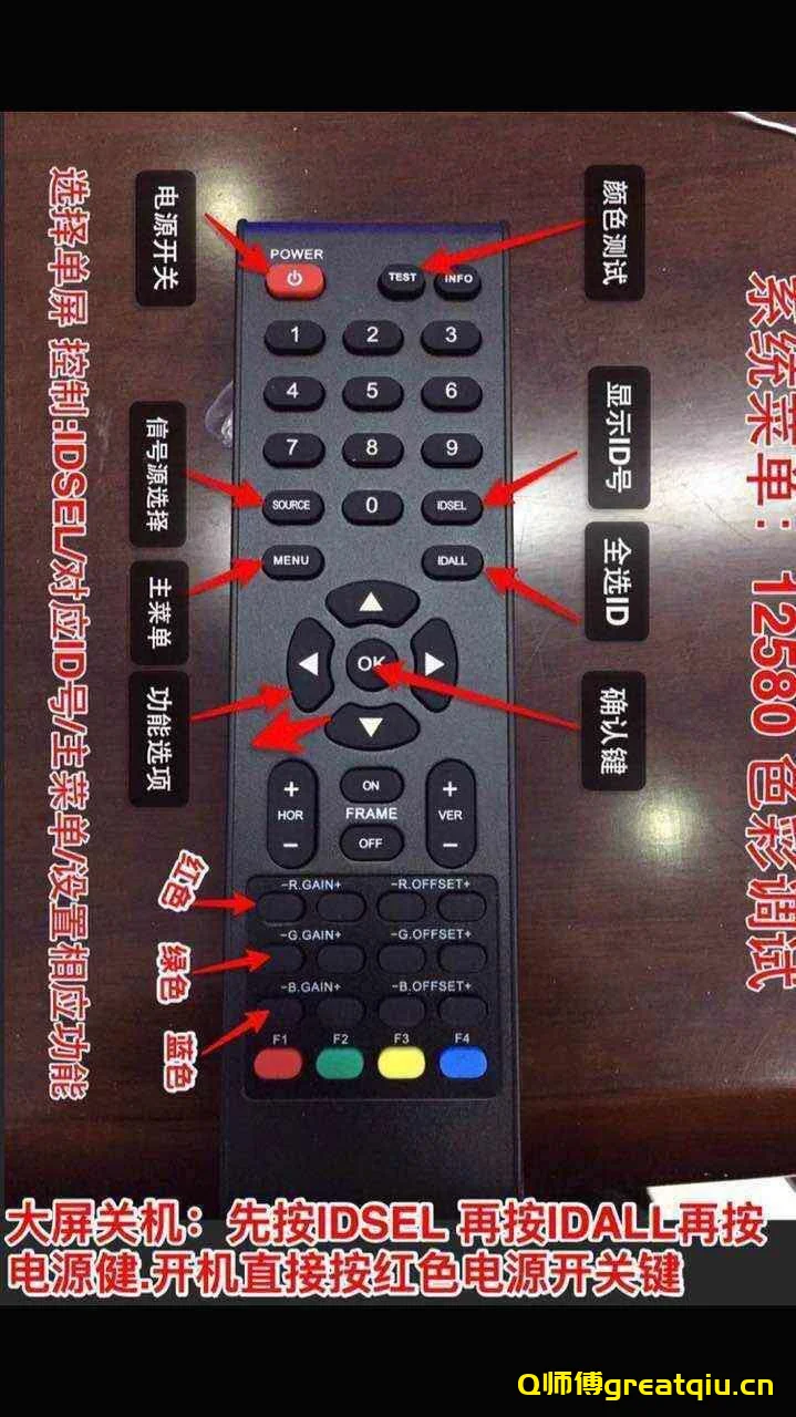 海康威视LCD大屏幕遥控器使用方法图解