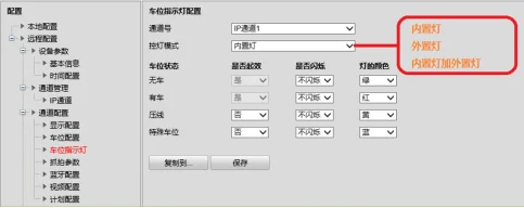 平面 立体车库诱导管理器配置指导(去权限)1190.png 外置灯示意图(外接指示灯)